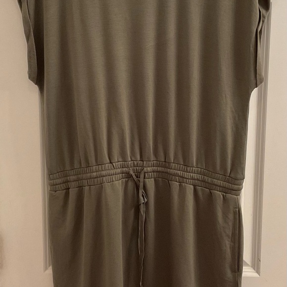 LOFT Outlet Drawstring Pocket Dress - Size XL - Olive Green - Picture 5 of 12